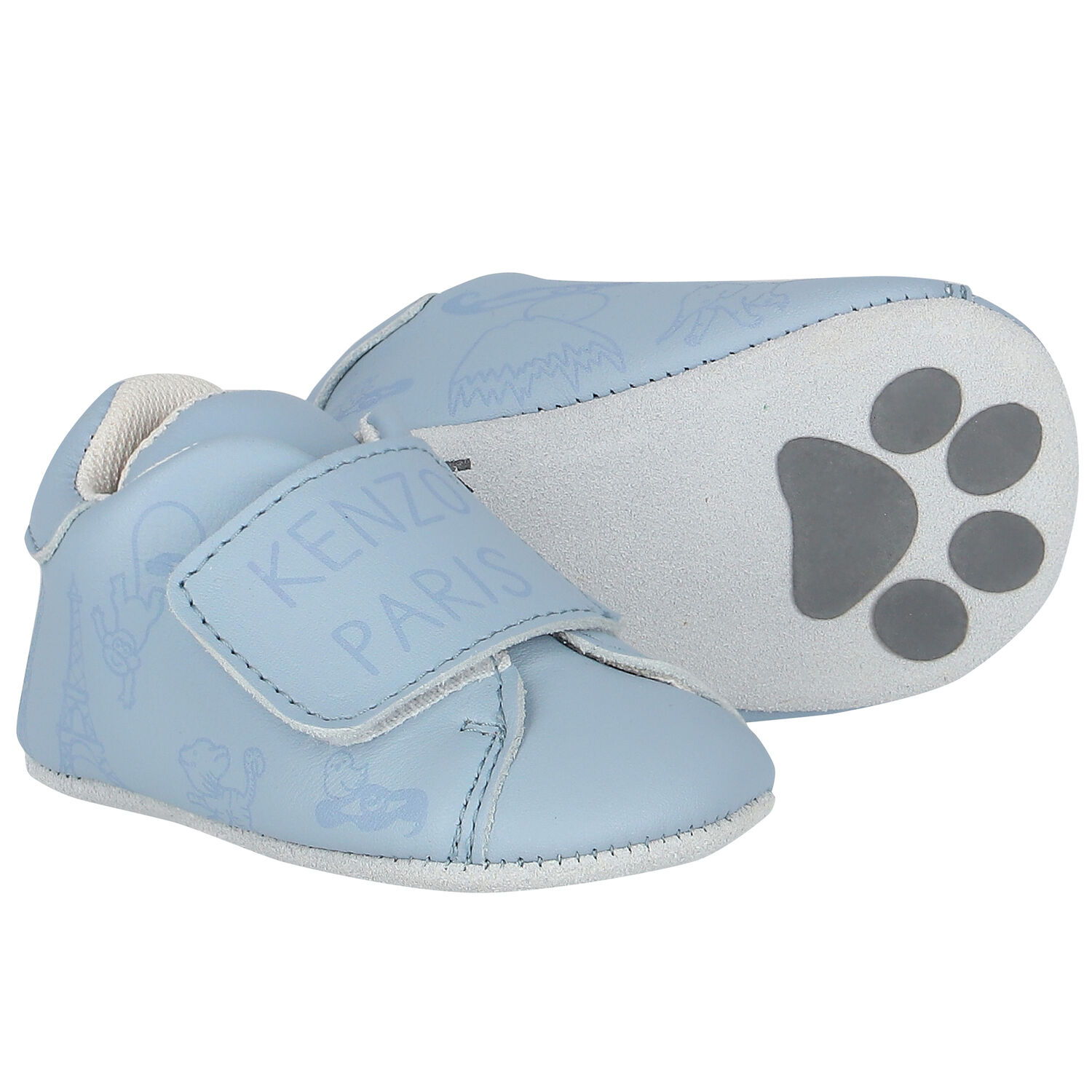 Baby Boys Blue Logo Pre Walker Shoes, 1, hi-res